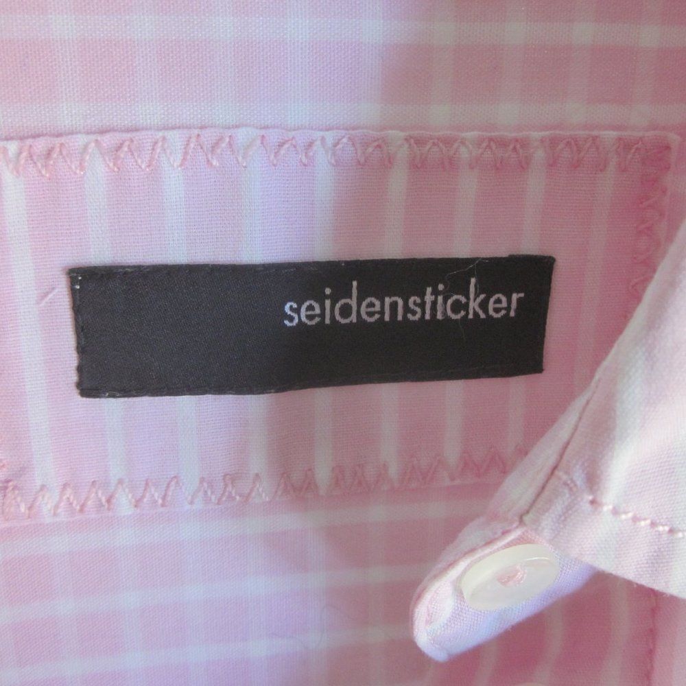 Seidensticker Womens Size 8 Pink Striped Button Front Shirt Size 42 - Picture 3 of 14